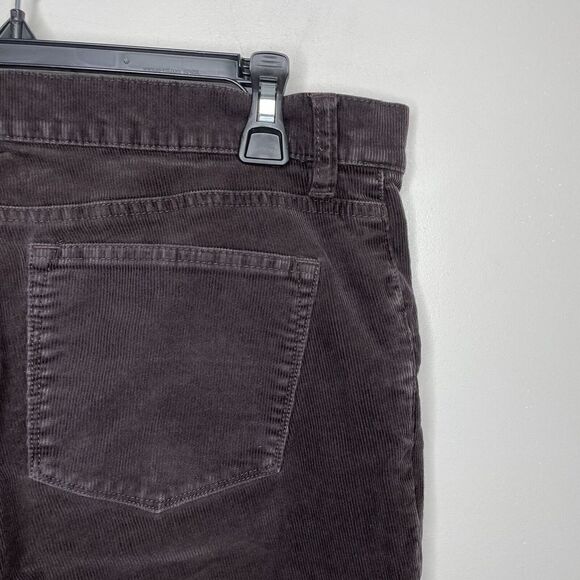 LAUREN Ralph Lauren Pants Womens 10 Brown Straight-Leg Corduroy Zip Pockets LRL - Picture 5 of 8